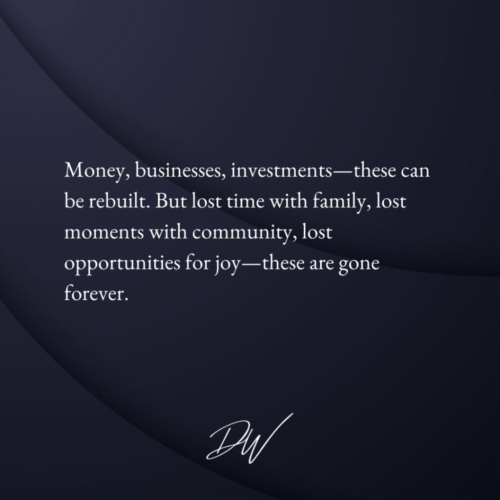 The Irreplaceable Cost of Busyness